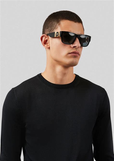 men versace men mudusa silver sunglasses|Men's Luxury and Designer Sunglasses .